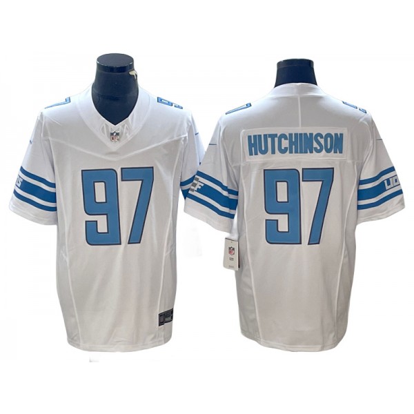 Detroit Lions #97 Aidan Hutchinson White Vapor F.U.S.E. Limited Jersey