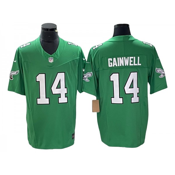 Philadelphia Eagles #14 Kenneth Gainwell Kelly Green Alternate Vapor F.U.S.E. Limited Jersey