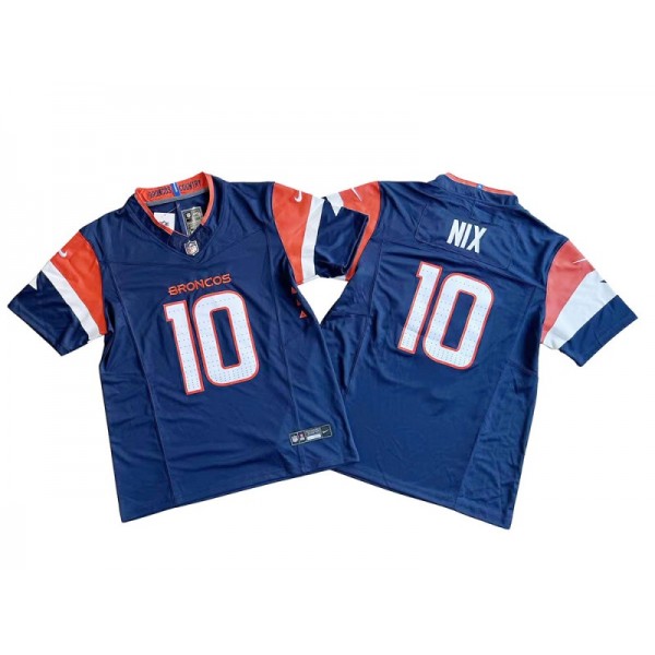 Denver Broncos #10 Bo Nix Navy Vapor F.U.S.E. Limited Jersey