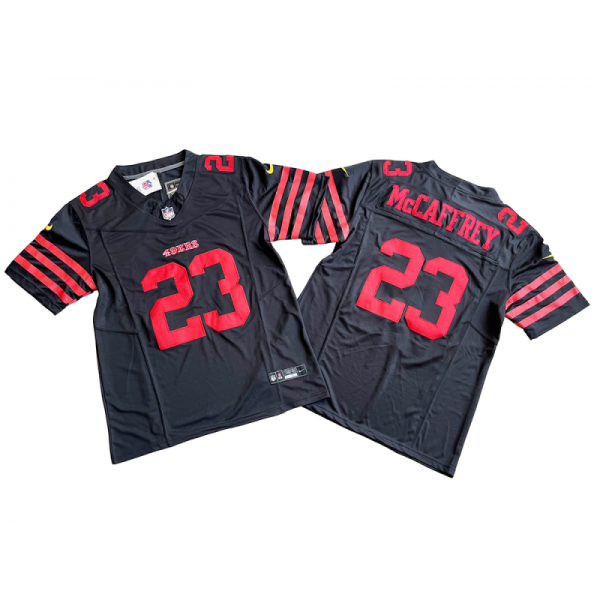 San Francisco 49ers #23 Christian McCaffrey Black Vapor F.U.S.E. Limited Jersey