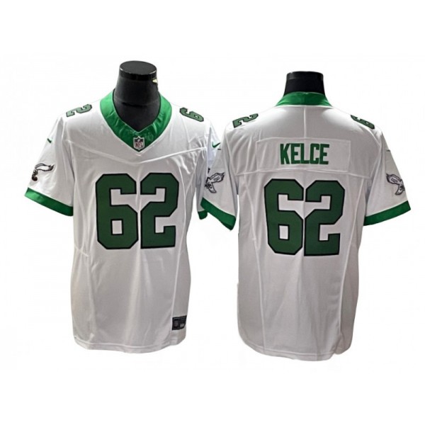 Philadelphia Eagles #62 Jason Kelce White Alternate Vapor F.U.S.E. Limited Jersey