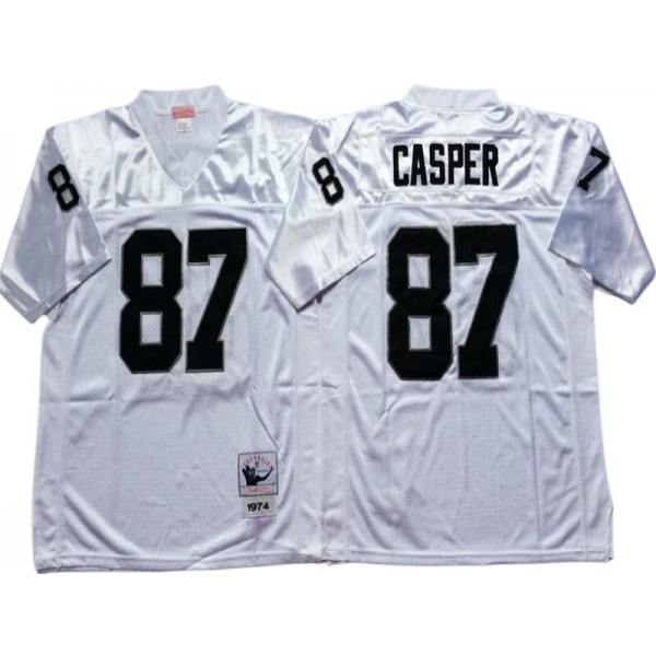 Raiders #87 Dave Casper Throwback White Jersey