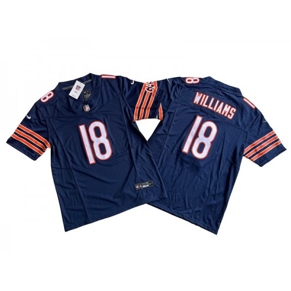 Chicago Bears #18 Caleb Williams Navy Vapor F.U.S.E. Limited Jersey