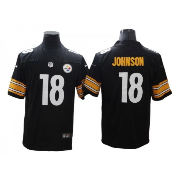 Pittsburgh Steelers #18 Diontae Johnson Black Vapor Limited Jersey