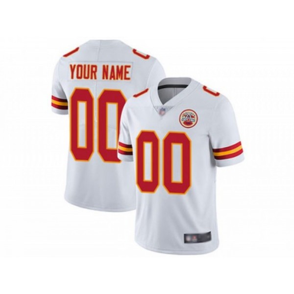 Kansas City Chiefs #00 White Vapor Limited Custom Jersey