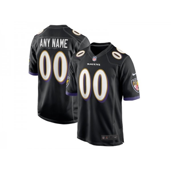 Baltimore Ravens #00 Black Vapor Limited Custom Jersey