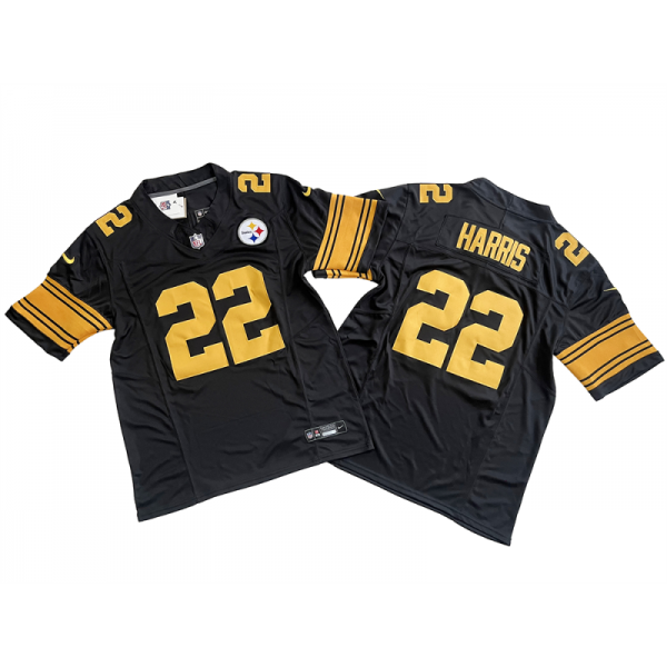 Pittsburgh Steelers #22 Najee Harris Color Rush Black Vapor F.U.S.E. Limited Jersey