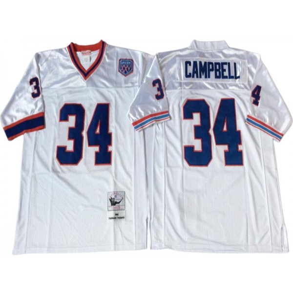 Buffalo Bills #34 Thurman Thomas 1990 Throwback White Jersey