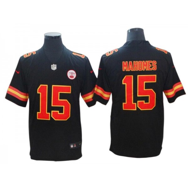 Kansas City Chiefs #15 Patrick Mahomes Black Vapor Limited Jersey