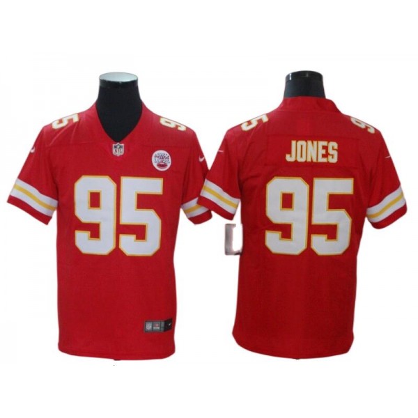 Kansas City Chiefs #95 Chris Jones Red Vapor Limited Jersey