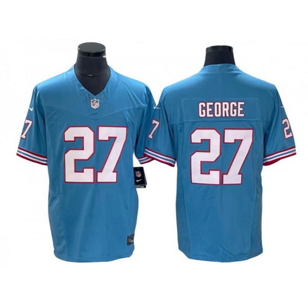 Tennessee Titans #27 Eddie George Light Blue Throwback Vapor F.U.S.E. Limited Jersey