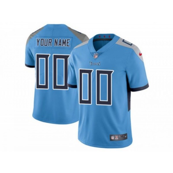 Tennessee Titans #00 Light Blue Vapor Limited Custom Jersey