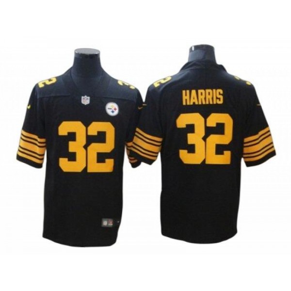 Pittsburgh Steelers #32 Franco Harris Black Color Rush Limited Jersey