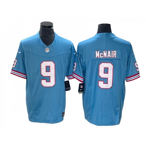 Tennessee Titans #9 Steve McNair Light Blue Throwback Vapor F.U.S.E. Limited Jersey