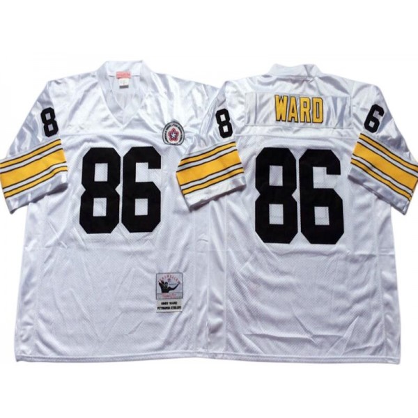 Pittsburgh Steelers #86 Hines Ward Throwback White Jersey