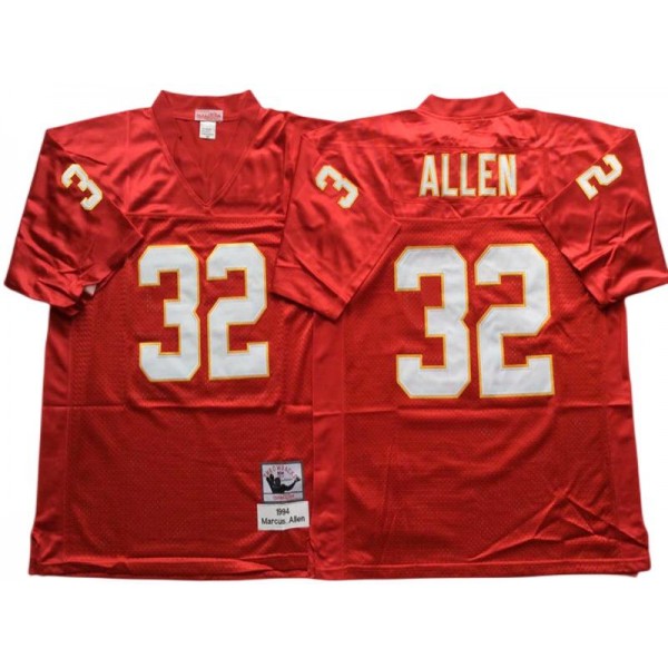 Kansas City Chiefs #32 Marcus Allen Throwback Red Jersey