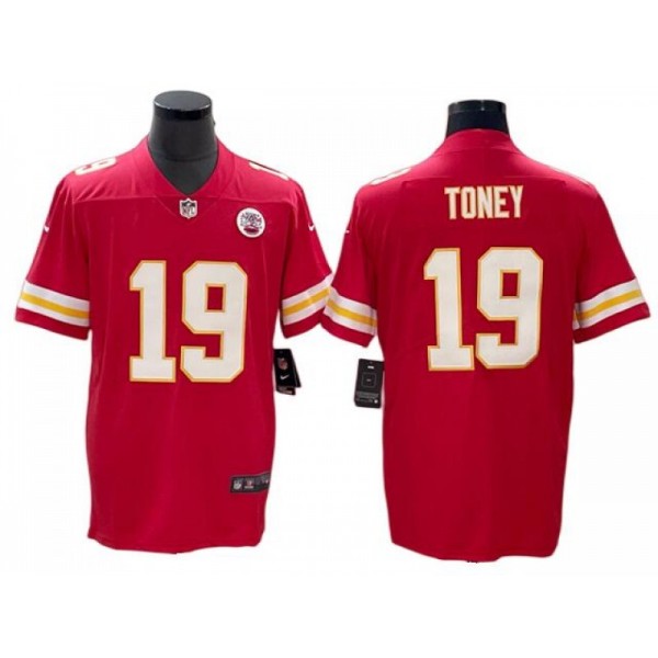 Kansas City Chiefs #19 Kadarius Toney Red Vapor Limited Jersey