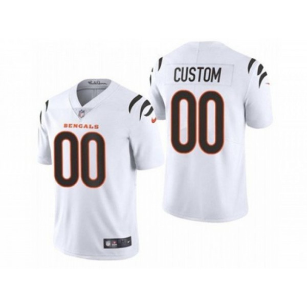 Cincinnati Bengals #00 White Vapor Limited Custom Jersey