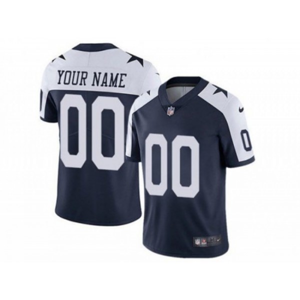 Dallas Cowboys #00 Alternate Navy Vapor Limited Custom Jersey