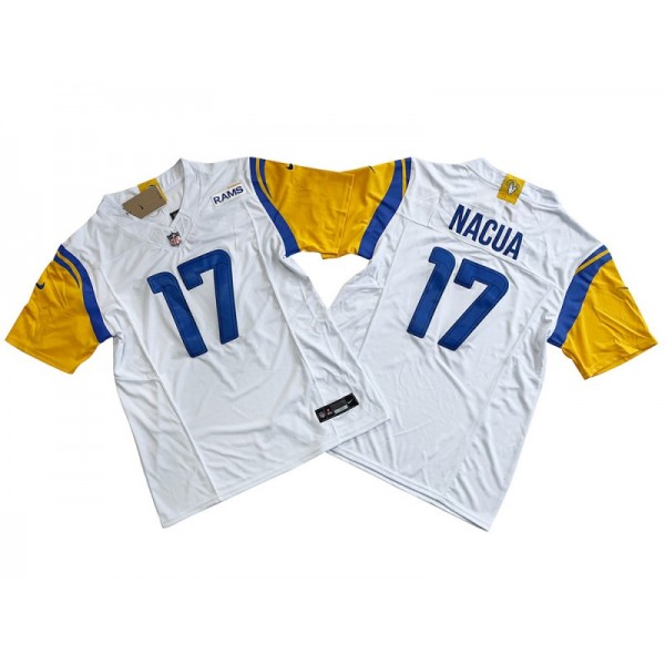 Los Angeles Rams #17 Puka Nacua White Vapor F.U.S.E. Limited Jersey