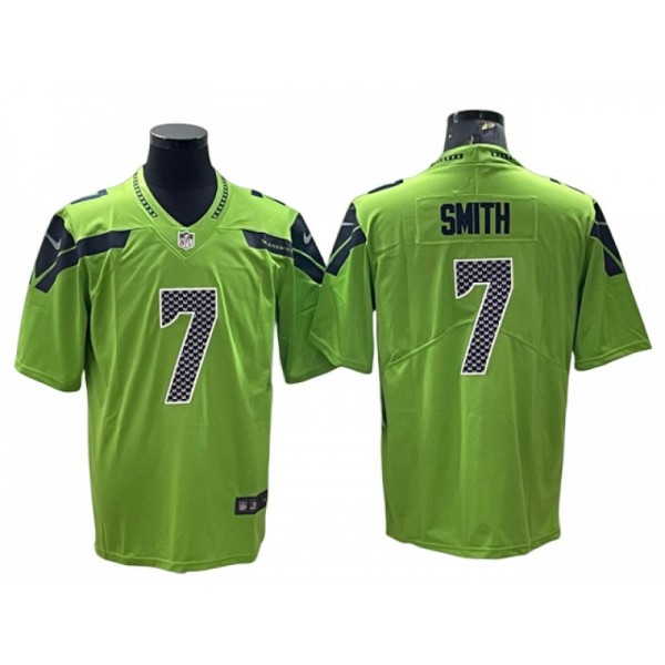 Seattle Seahawks #7 Geno Smith Green Color Rush Limited Jersey