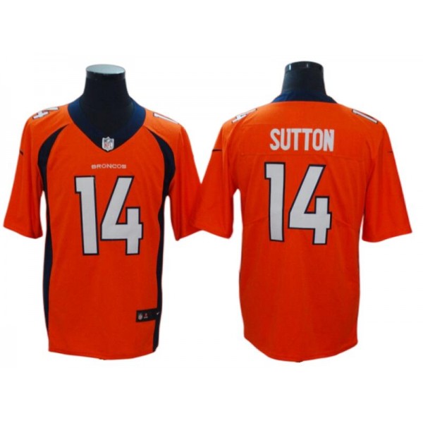 Denver Broncos #14 Courtland Sutton Orange Vapor Limited Jersey