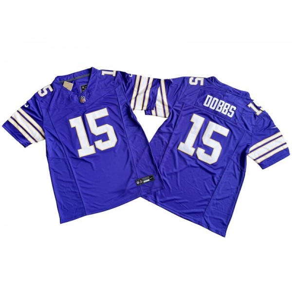 Minnesota Vikings #15 Dallas Turner Purple Classic Vapor F.U.S.E. Limited Jersey