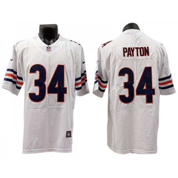 Chicago Bears #34 Walter Payton White Vapor Limited Jersey