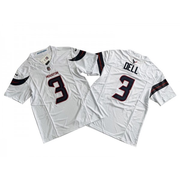 Houston Texans #3 Tank Dell Whtie Vapor F.U.S.E. Limited Jersey