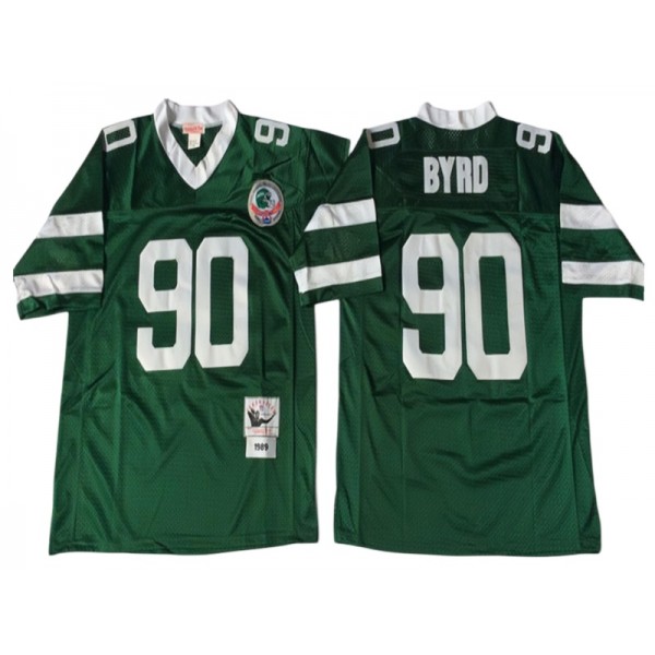 New York Jets #90 Dennis Byrd 1989 Throwback Green Jersey