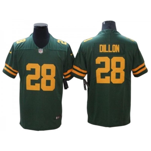 Green Bay Packers #28 AJ Dillon Alternate Green Vapor Limited Jersey