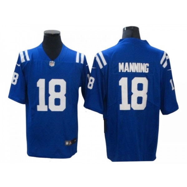 Indianapolis Colts #18 Peyton Manning Royal Vapor Limited Jersey