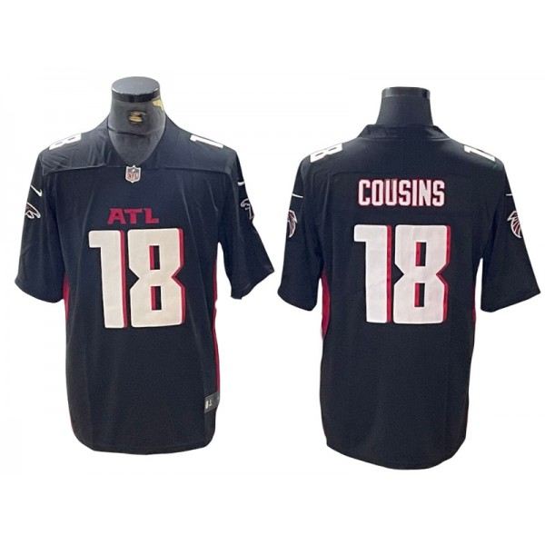 Atlanta Falcons #18 Kirk Cousins Black Vapor Limited Jersey