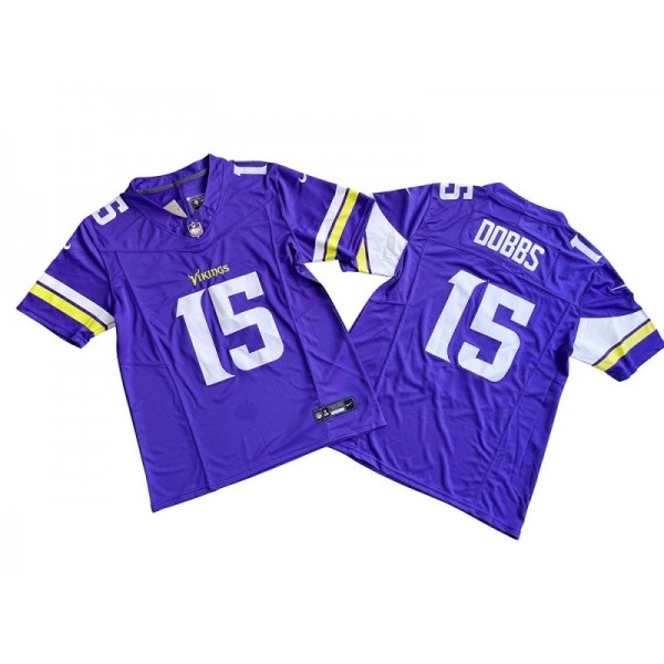 Minnesota Vikings #15 Dallas Turner Purple Vapor F.U.S.E. Limited Jersey