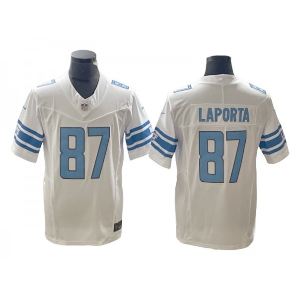 Detroit Lions #87 Sam LaPorta White Vapor F.U.S.E. Limited Jersey