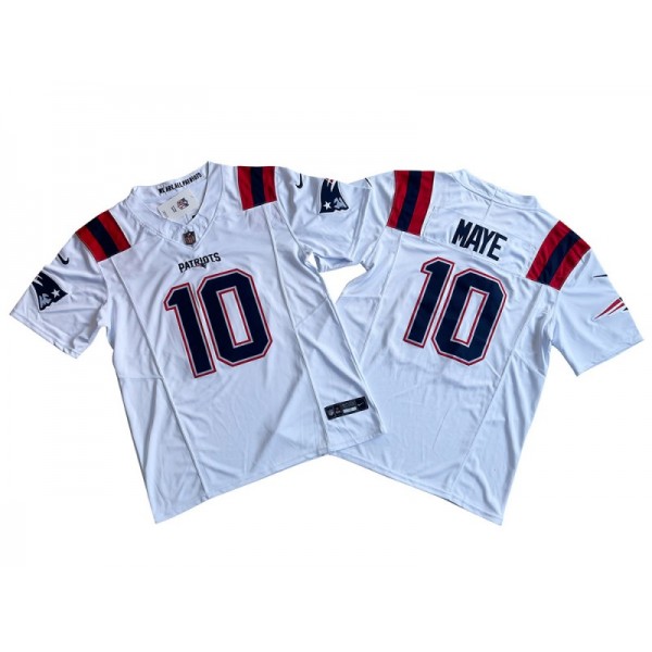 New England Patriots #10 Mac Jones White Vapor F.U.S.E. Limited Jersey