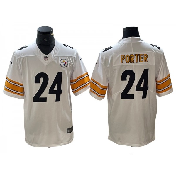 Pittsburgh Steelers #24 Joey Porter Jr. White Vapor Limited Jersey