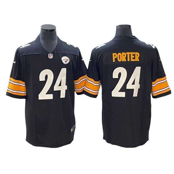 Pittsburgh Steelers #24 Joey Porter Jr. Black Vapor Limited Jersey