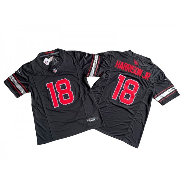 Arizona Cardinals #18 Marvin Harrison Jr Black Vapor F.U.S.E. Limited Jersey