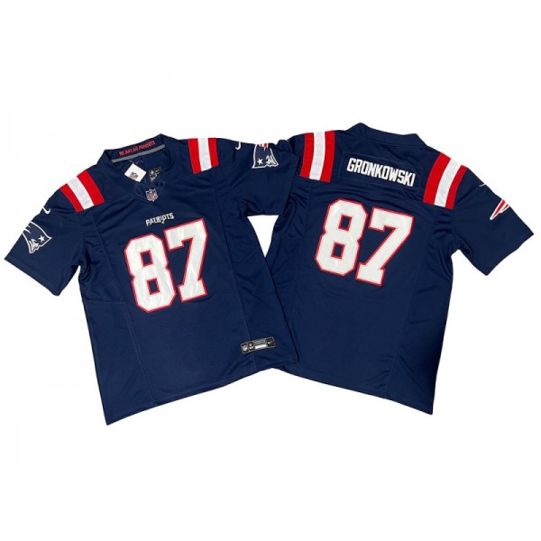 New England Patriots #87 Rob Gronkowski Navy Vapor F.U.S.E. Limited Jersey