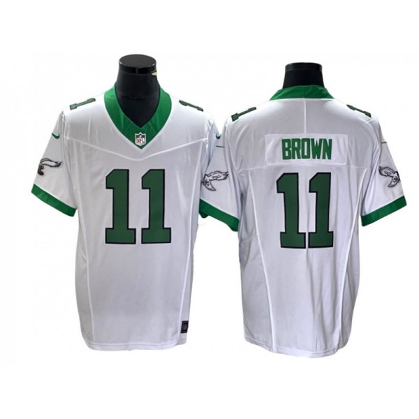 Philadelphia Eagles #11 A.J. Brown White Alternate Vapor F.U.S.E. Limited Jersey