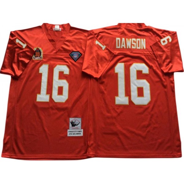 Kansas City Chiefs #16 Len Dawson Throwback Red Jersey