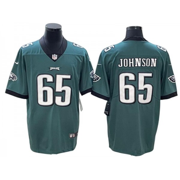 Philadelphia Eagles #65 Lane Johnson Green Vapor Limited Jersey