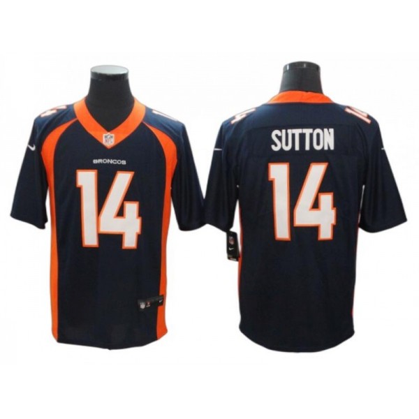 Denver Broncos #14 Courtland Sutton Navy Vapor Limited Jersey