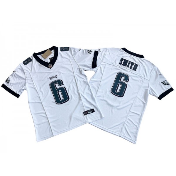 Philadelphia Eagles #6 DeVonta Smith White Vapor F.U.S.E. Limited Jersey