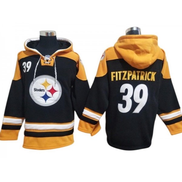 Pittsburgh Steelers #39 Minkah Fitzpatrick Black Hoodie Jersey