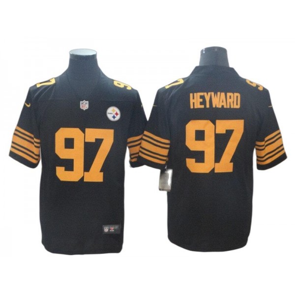 Pittsburgh Steelers #97 Cameron Heyward Color Rush Black Limited Jersey