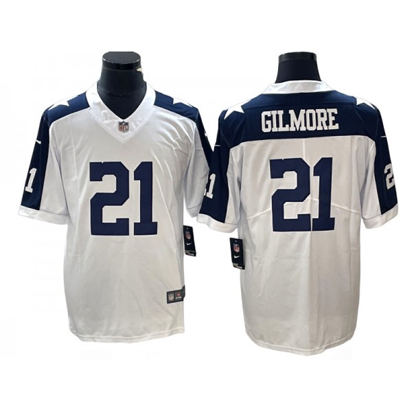 Dallas Cowboys #21 Stephon Gilmore Thanksgiving White Vapor Limited Jersey