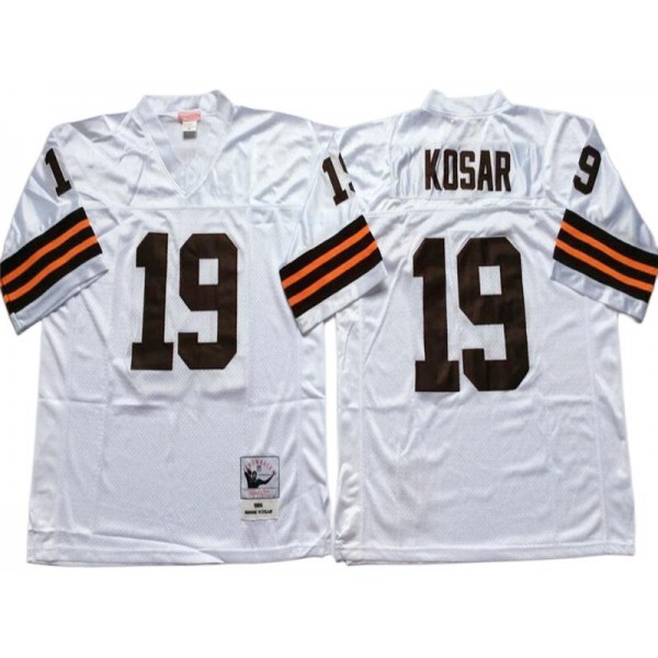 Cleveland Browns #19 Bernie Kosar 1986 Throwback White Jersey