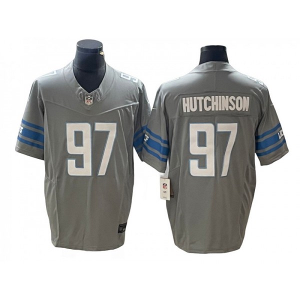 Detroit Lions #97 Aidan Hutchinson Gray Vapor F.U.S.E. Limited Jersey